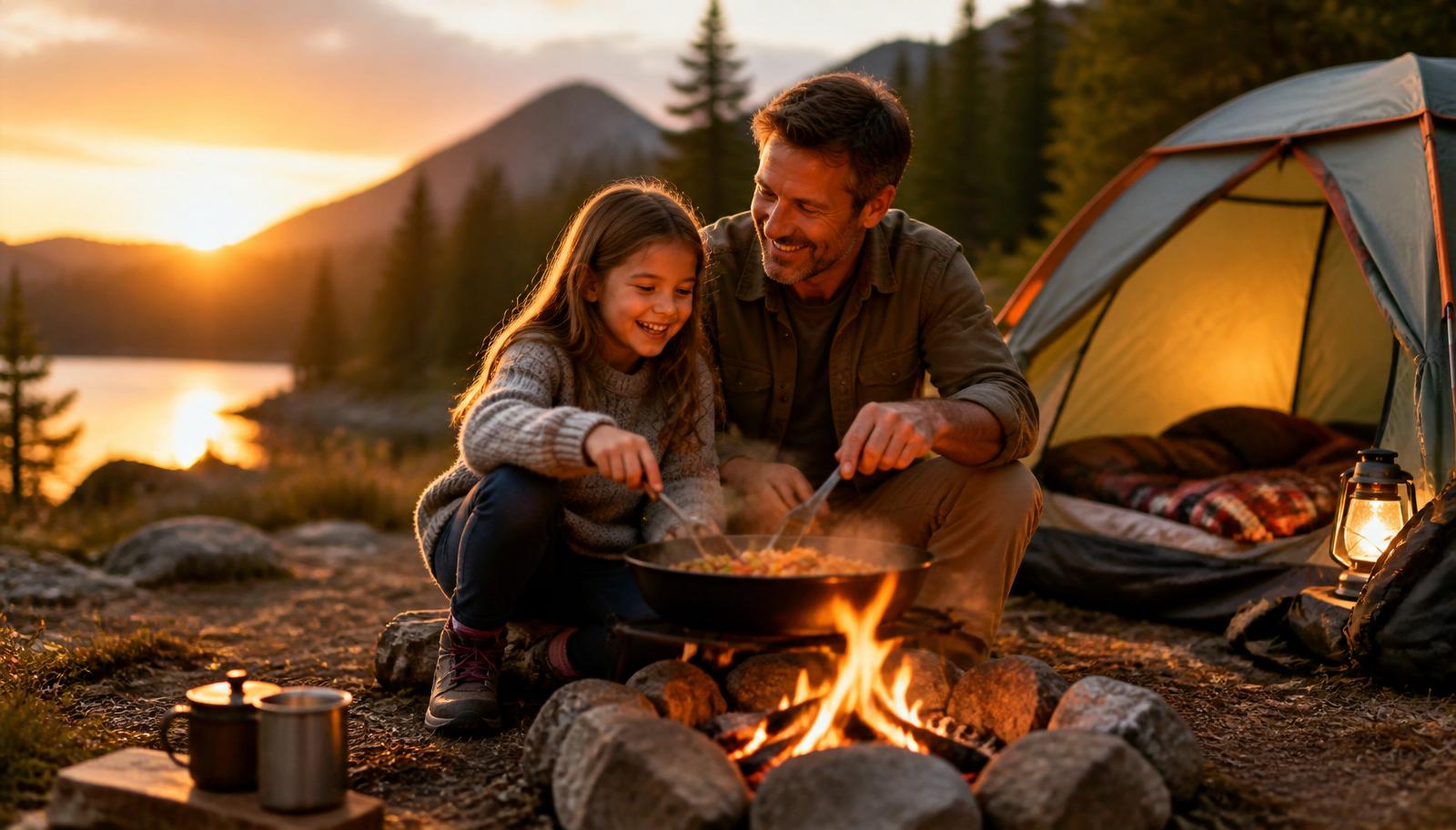 Father-Daughter Camping Crew — group cover